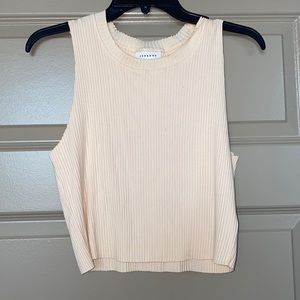 Peach Crop Tank Stretchy